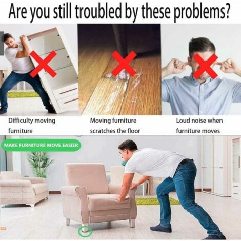 8 Patins Antidérapants Pour Meubles, 10.16 Cm, Patins Antidérapants De