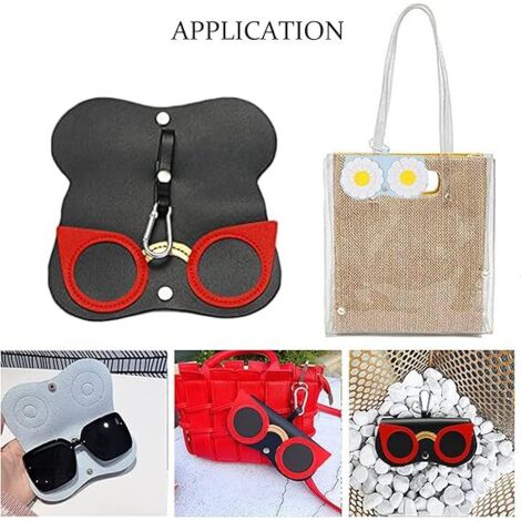 Étui à Lunettes Souple Étui à Lunettes en Cuir Étui à Lunettes de Voyage Portable Étui