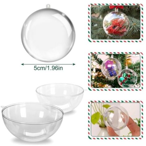 Boules En Acrylique Transparent Craftmill - Diamètre De 5 à 16 Cm - Pour Artisanat Et Décoration