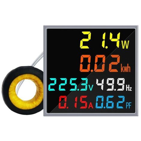 One Piece Mini AC Compteur Voltmètre Ampèremètre Wattmètre Testeur de Fréquence Écran LCD HD Facteur de Puissance Amplificateur de Tension Monitor-494753mm (1/5)