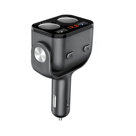 Akozon Prise allume cigare moto Chargeur de Guidon, Chargeur Double USB