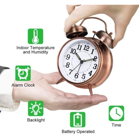 Mini-réveil de chevet Portable, horloge de chevet, petit lit carré