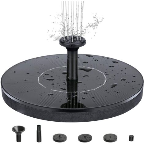 18cm Fontaine Solaire, Pompe à Eau Solaire Aucun Plantes Batterie ou Electricité pour Bassin / Piscine / Décoration de Jardin (1/5)