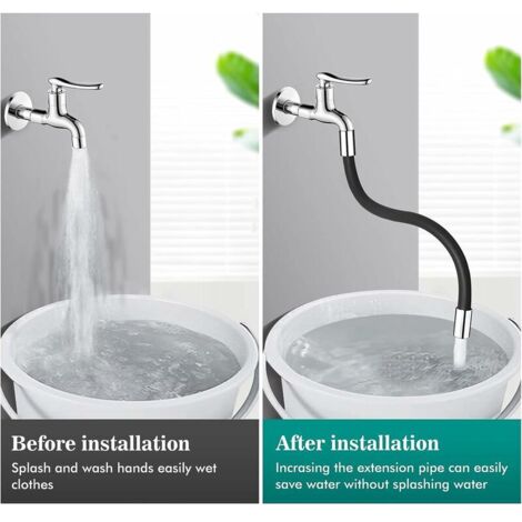 1 Ensemble 360 Degrés Aérateur De Robinet, Tuyau En Acier Inoxydable D'Aérateur, Extension De