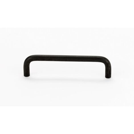 Poignée de meuble design, distance entre les trous 96 mm, pour cuisine, salle de bain, étagère, alliage d'aluminium, noir, 2 pièces (1/5)