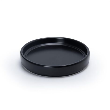 Plateau de fleurs en céramique noir de 15,5 cm de diamètre extérieur, adapté aux bacs à fleurs intérieurs et extérieurs, 1 pièce (1/5)