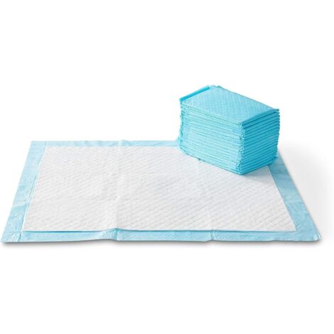 Coussinets d'urine bleus (60 cm x 60 cm) pour chiots, anti-fuites, super absorbants, séchage rapide, apprentissage de la propreté, 40 unités (1/5)
