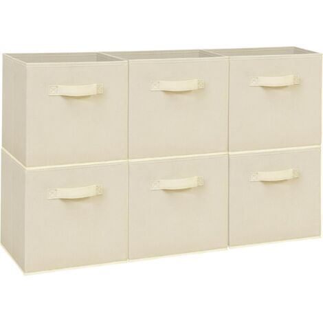 Boîtes De Rangement Pliables En Tissu - Lot De 2 Avec Couvercle Et Poignée, 45x35x26 Cm, Empilables