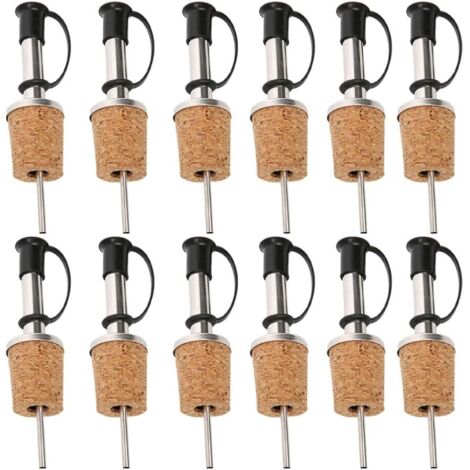 12 Piece Cork Spout Liqueur Free Flow Bottle Pourer Olive Oil Dispenser Spout Cocktail Aerated Spout Home Bar Spout (1/5)