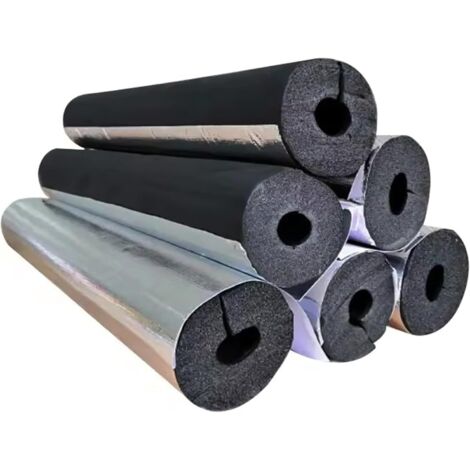Coton isolant pour tuyaux, diamètre intérieur 60 mm épaisseur de paroi 30 mm, 0,95 m pour 6 tuyaux d'eau, matériau isolant épaissi antigel. (1/5)