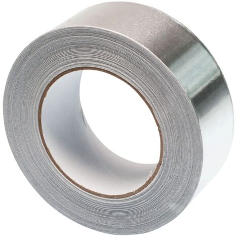 Ruban adhésif en aluminium argenté, 3 cm x 10 m, ignifuge, résistant aux hautes températures, imperméable, mastic auto-adhésif ignifuge. (1/5)