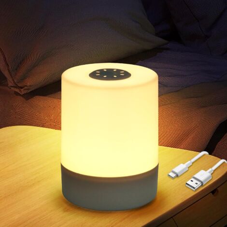 Lampe de chevet LED, petite lampe de table sans fil, tactile et réglable, veilleuse LED rechargeable par USB pour enfants, chambre, salon, bureau, camping (1/5)
