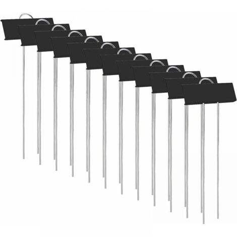 Lot de 12 étiquettes de jardin en métal antirouille pour plantes de pépinière, pour fleurs, graines de légumes, jardin et pépinière (noir) (1/5)