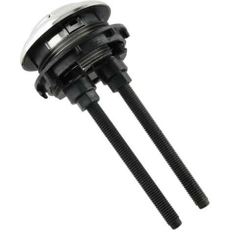 Bouton poussoir de toilette filetage 48 mm tête ronde double chasse économie d'eau effet chromé bouton poussoir de réservoir d'eau