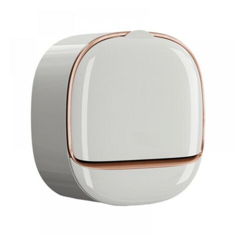 Porte-savon mural pour salle de bain, porte-savon de douche blanc avec couvercle rabattable, porte-savon de douche étanche, porte-savon auto-videur (1/4)