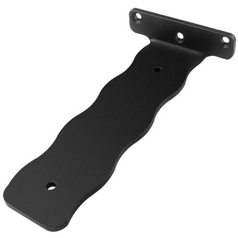 2 supports muraux, étagère flottante 150 mm, supports muraux industriels, supports muraux en métal, étagère murale invisible, supports en L, noir (1/5)