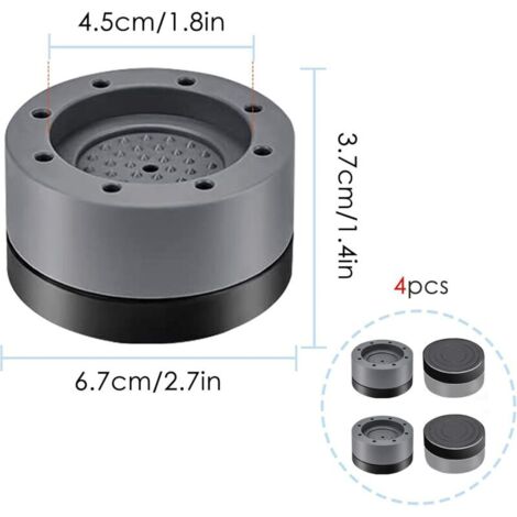 Pieds Anti-vibration Pour Lave-linge - 4 Pieds Réglables - Réduit Le Bruit Et Les Vibrations