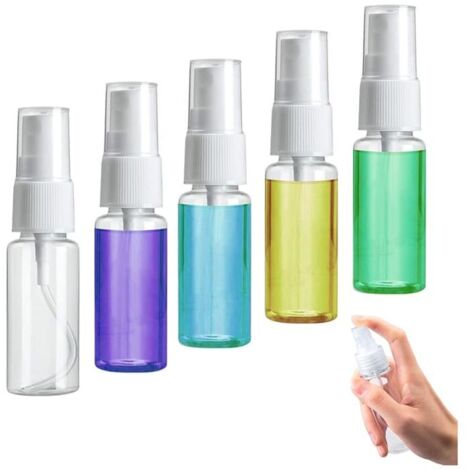 Flacon Spray Vide, 5 Pièces 20 ml Flacon Vaporisateur, Bouteille Spray Vide Transparent, Spray Sous-Bouteilles de Cosmétiques, Vaporisateur vide, Flacons et vaporisateurs vides, Vaporisateur plastique (1/5)