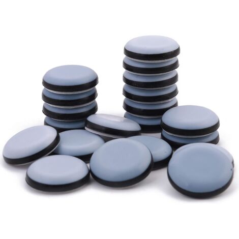 Patins adhésifs pour meubles de 2,5 cm (1 po) - Glissières pour meubles et appareils de cuisine faciles et sûres - Idéales pour les moquettes, les planchers de bois franc (lot de 20) (1/5)