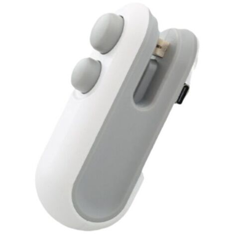 Mini Scelleuse de Sacs, Scelleuse de Sacs 2 en 1 et Aimant de Coupe Machine de Scellage Sous Vide Rechargeable Refermeuse de Sacs à Main pour Sacs de Conservation des Aliments (Blanc) (1/5)