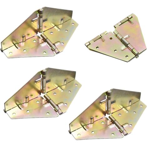 Lot de 4 charnières de table pliantes à 180° avec vis de montage (1/5)