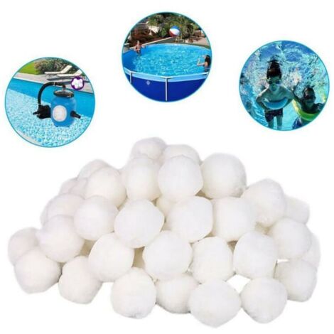 Balles Filtrantes, 200g Boules de Filtre de Piscine , Convient à Divers Systèmes de Filtration, Filtre à Sable (1/2)