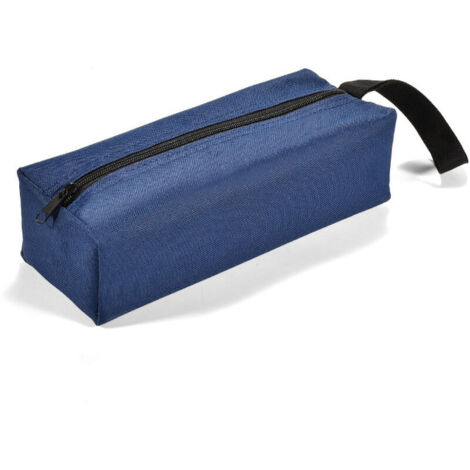 Sac utilitaire en tissu imperméable à fermeture éclair/sac de rangement pour petits outils à vis, bleu marine (1/5)