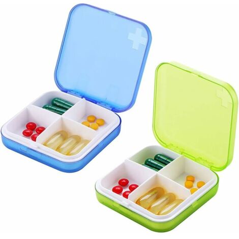 Boîtes À Pilules Portable Medicine Boîte De Rangement 6 Compartiment