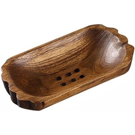 Porte-savon en bois pour la douche, artisanat, baignoire, porte-savon, plateau de rangement, plateau pour éponges et rondelles (1/5)