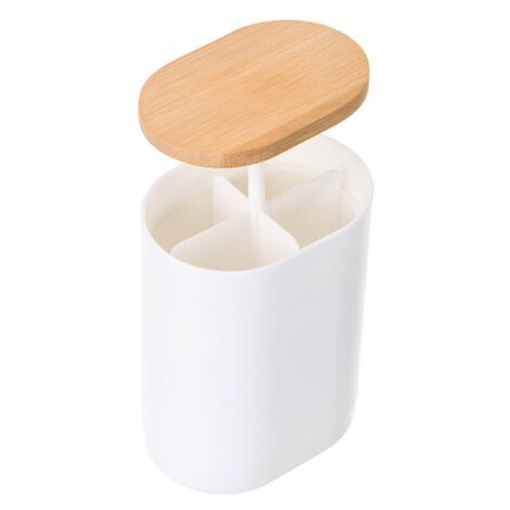 Conteneur Tampons Coton BoîTe Distributeur De Coton DéMaquillant Blanc Distributeur Coton-tiges Distributeur Automatique De Cure-Dents Pour Cure-Dents,Cotons-Tiges,Restaurant D'HôTelàDomicile (1/4)