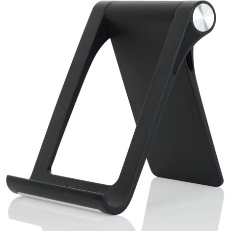 Support de téléphone réglable multi-angles pour iPhone 16, 15, 14, 13, 12, 11 Pro Max, XS, XR, 8 Plus, 6, 7, Samsung Galaxy S23, Android (Noir) (1/5)
