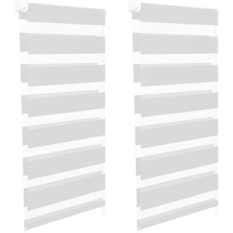 Lot de 2 stores enrouleurs L.124 x H. 225 CM pour pergola blanc