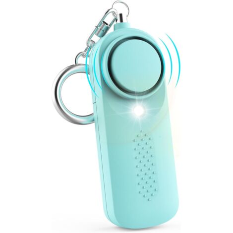 Sirène d'alarme personnelle, 130 dB, avec lumière LED, pour enfants, femmes et étudiants seniors (bleu) (1/5)