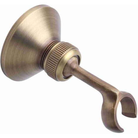 Support de pommeau de Douche Vintage Support fixé au Mur de Support de Bras de Douche en Laiton réglable en Laiton avec connecteur en Laiton de européen (1/5)