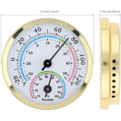 Thermomètre mécanique sans batterie mini design rond échelle à cadran