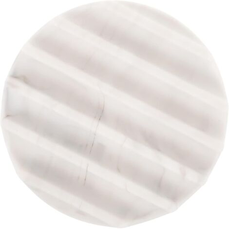 Porte Rond Silicone avec Drainage Support Barres de pour Salle de Bain Design Marbre Rangement Pratique (1/5)