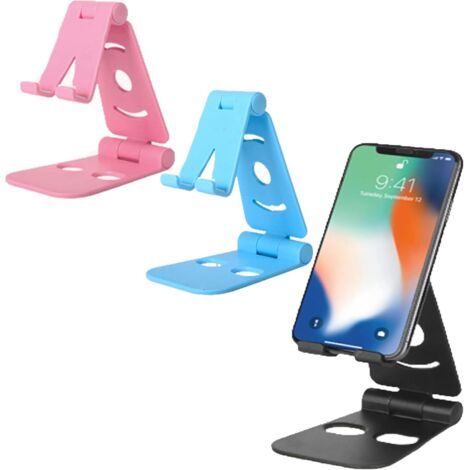 Lot de 3 supports de téléphone pliables et réglables, compatibles avec Apple, Samsung, Huawei et autres smartphones (4 à 9,7 pouces). (1/5)