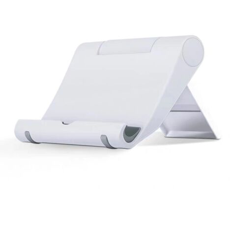 Lot de 2 supports de téléphone pliables et réglables, compatibles avec les smartphones (blanc) (1/5)