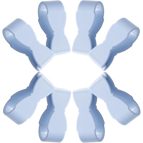 Lot de 8 pinces antidérapantes pour housse de couette, sans aiguille, pour draps de lit, fixation multi-usages pour rideaux, bleu (1/5)