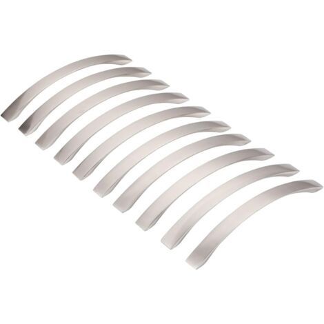 10 x Kitchen Cabinet Door Handles Cupboard Drawer Bedroom with Screws, Hole Distance 160 mm (1/5)