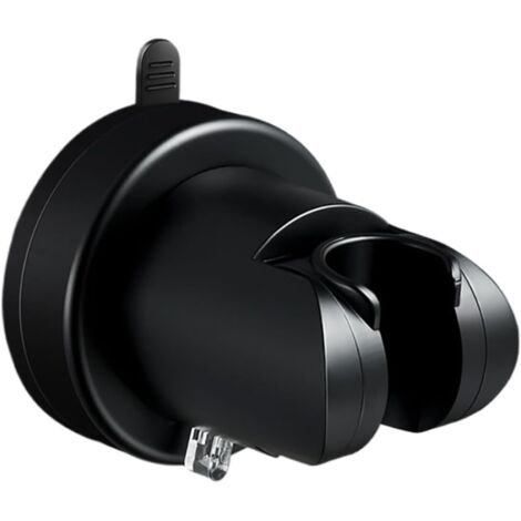 Support de douche en plastique, support de pommeau de douche réglable, support de pommeau de douche à ventouse, sans perforation, noir (1/5)