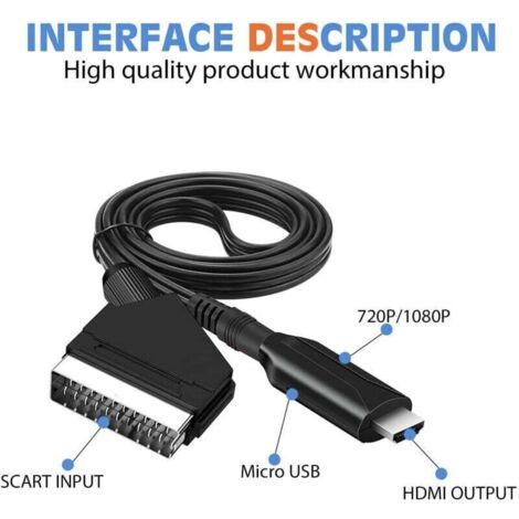 Câble et Connectique GENERIQUE Vshop® rgb péritel câble pour sony playstation ps1 / ps2 / ps3 tv