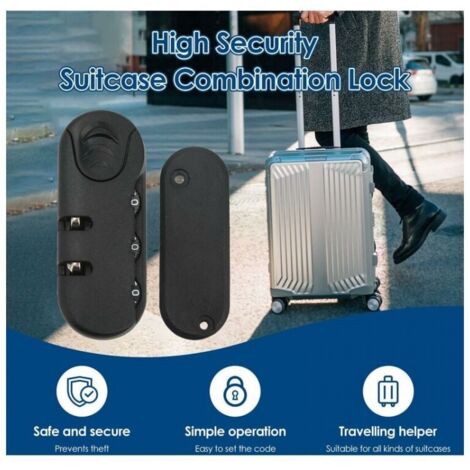 Cadenas De Sécurité À 3 Chiffres [2 Pack], Serrures À Bagages Tsa