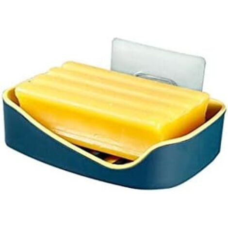 Récipient à Savon Tablette de Douche à la Rouille en Plastique avec Plateau de Savon et Crochets, pour Salle de Bain, Toilettes, Douche (Color : Yellow) (1/5)