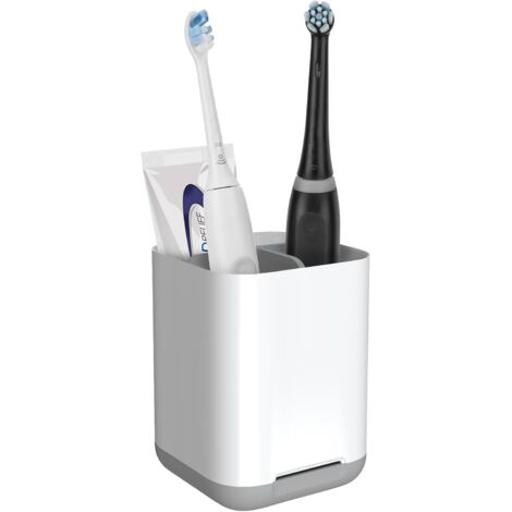 Porte-Brosse à Dents en Plastique pour Salle Bain, Organisateur Brosse à Dents et Dentifrice à 3 emplacements