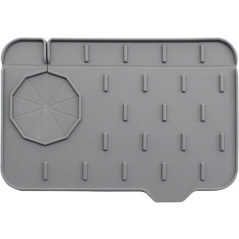Tapis de robinet en silicone pour évier de cuisine, résistant aux éclaboussures, poignée de robinet en silicone, tapis de séchage anti-goutte pour la protection du comptoir de la cuisine et de la sall (1/5)