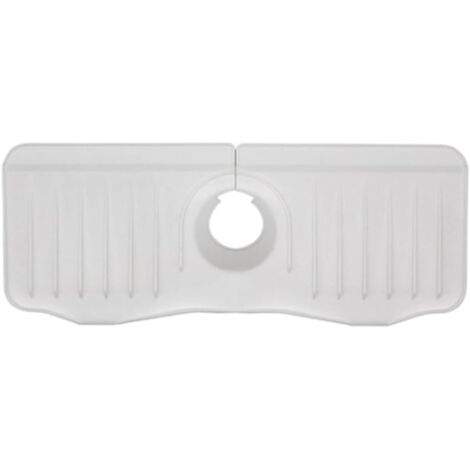 Protection Anti-Éclaboussures Évier Silicone - Blanc - Pour Cuisine Et Salle De Bain Polyvalente