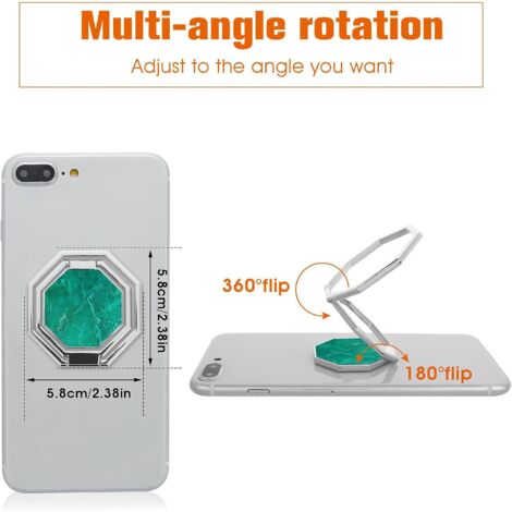 Support Téléphone Magnétique Anneau – Rotation 360° – Fixation Sur Ventilateur Voiture – Noir