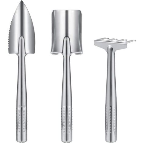 Kit de jardinage 3 pièces, outils de jardin en acier inoxydable, mini outils de jardinage pour enfant adulte (1/5)