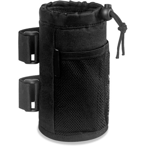 Porte-gobelet pour vélo avec poche filet, poignée à cordon étanche, porte-bouteille pour VTT (1/5)